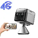 Le plus chaud double objectif grand Angle Zoom objectif sans fil WIFI caméra 4G carte Sim alarme Vision nocturne caméra de sécurité à domicile Mini caméra de vidéosurveillance